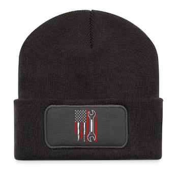 Mécanicien automobile Mécatronicien Technicien Tournevis Cadeau - Beanie recyclé à patch - charbon - Devant
