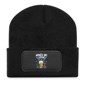 Légende de l’après-ski - Beanie recyclé à patch - noir - Devant