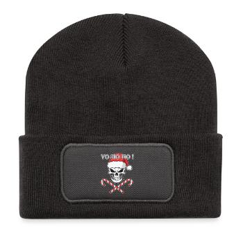 Noël moche tenue de Noël Père Noël secret - Beanie recyclé à patch - charbon - Devant