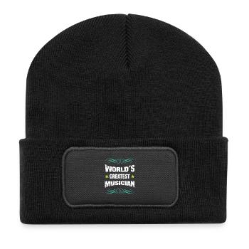 World's best musician - Recycled Patch Beanie - black - Front