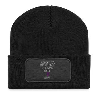 Body Positivity Je ne me pèse pas sexy Curvy - Beanie recyclé à patch - noir - Devant
