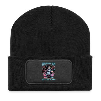 Birthday Gamer VR - Recycelte Patch Beanie - Schwarz - Vorne