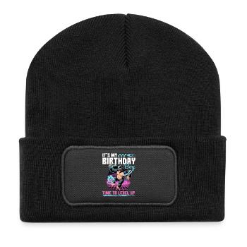 Birthday Gamer VR - Recycelte Patch Beanie - Schwarz - Vorne