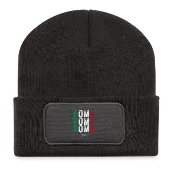 I love Rome, Rome Italy - Recycled Patch Beanie - dark grey - Front