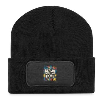 Berlin Wall of Fame Graffiti Street Design - Recycled Patch Beanie - black - Front