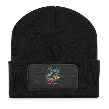 Streetdance Beat – Urban DJ Musik Design - Recycelte Patch Beanie - Schwarz - Vorne
