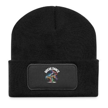 Streetdance Beat – Urban DJ Musik Design - Recycelte Patch Beanie - Schwarz - Vorne