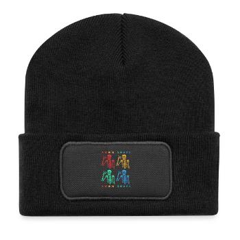 Arm Fracture Halloween Skeleton Bone Bone Fracture - Recycled Patch Beanie - black - Front