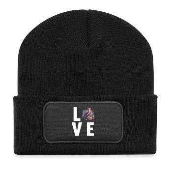Spechte Specht - Recycelte Patch Beanie - Schwarz - Vorne