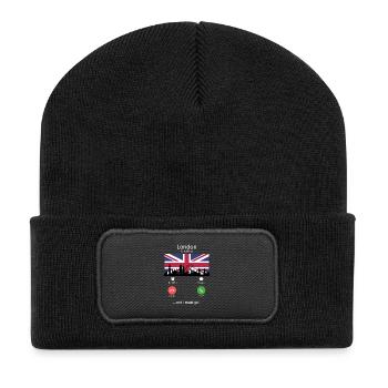 Londres m’appelle et je dois y aller mon pote de voyage - Beanie recyclé à patch - noir - Devant