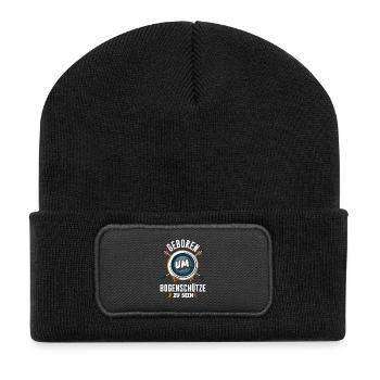 Ich gehe Bogenschießen - Recycelte Patch Beanie - Schwarz - Vorne