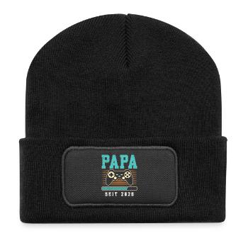 Father-to-be DAD SINCE 2026 Funny - Recycled Patch Beanie - black - Front