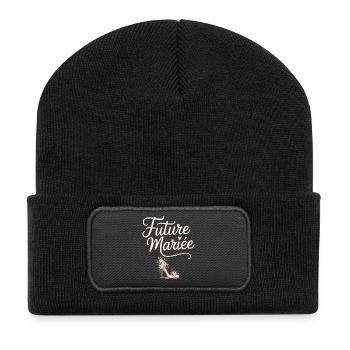 Wedding Team Bachelorette Party Bride - Recycled Patch Beanie - black - Front