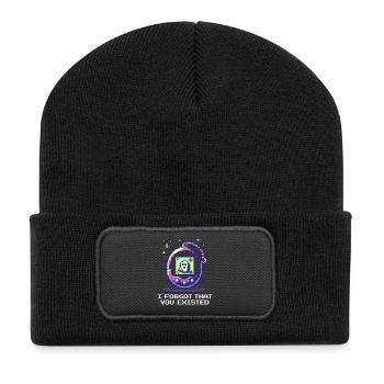 J’ai oublié que tu existes | sarcastique - Beanie recyclé à patch - noir - Devant