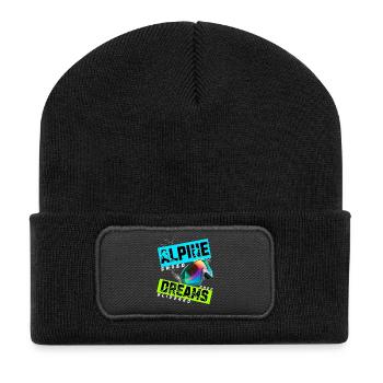 Alpine Dreams Ski Snowboard Shred Design - Recycled Patch Beanie - black - Front
