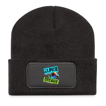 Alpine Dreams Ski Snowboard Shred Design - Recycled Patch Beanie - dark grey - Front
