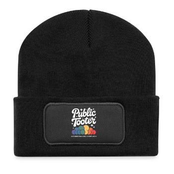Public Tooter Rainbow Clouds - Recycled Patch Beanie - black - Front