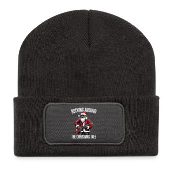 Se balancer autour du sapin de Noël - Beanie recyclé à patch - charbon - Devant