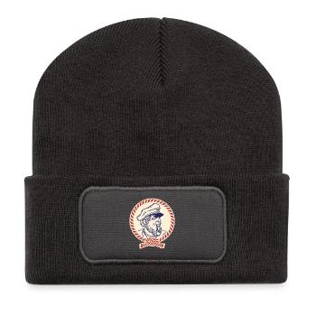 Nautic Design Captain Sailor Portrait Rope Border - Recycled Patch Beanie - dark grey - Front