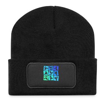 Motocross Dirt Bike Dirt Bike Enfants Hommes Garçons - Beanie recyclé à patch - noir - Devant