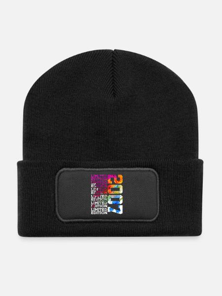 LIMITED EDITION 2007 19 JAHRE 19. GEBURTSTAG - Recycelte Patch Beanie - Schwarz