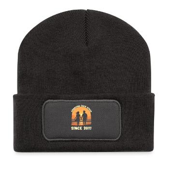 Agacement mutuel depuis l’anniversaire de 2017 - Beanie recyclé à patch - charbon - Devant