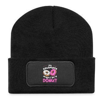 My Soulmate Donut - Recycled Patch Beanie - black - Front
