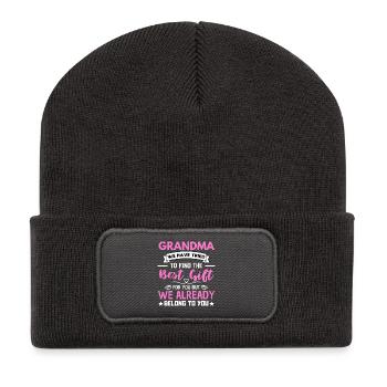 Funny Grandma Quote for Grandmother - Recycled Patch Beanie - dark grey - Front
