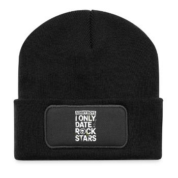 Festival Sorry Boys Je ne sors qu’avec Rock Stars Groupie - Beanie recyclé à patch - noir - Devant