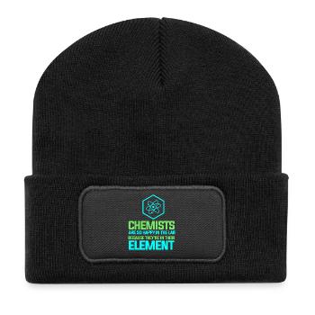 Chimie Chimiste Professeur de chimie - Beanie recyclé à patch - noir - Devant