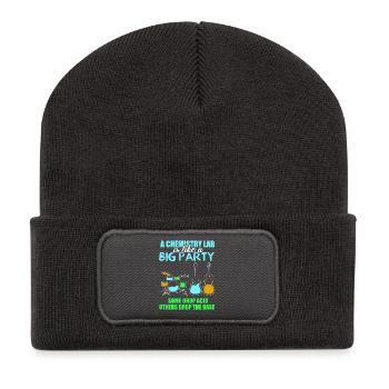 Chimie Chimiste Professeur de chimie - Beanie recyclé à patch - charbon - Devant