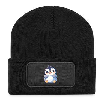 Pinguine Pinguin - Recycelte Patch Beanie - Schwarz - Vorne