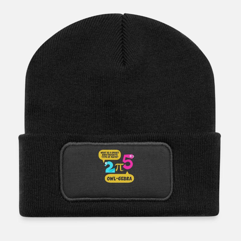 Mathematik Mathe Mathelehrer Mathematiker - Recycelte Patch Beanie - Schwarz