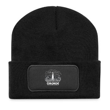 Gironde Bordeaux Aquitaine Fierté Girondine - Beanie recyclé à patch - noir - Devant