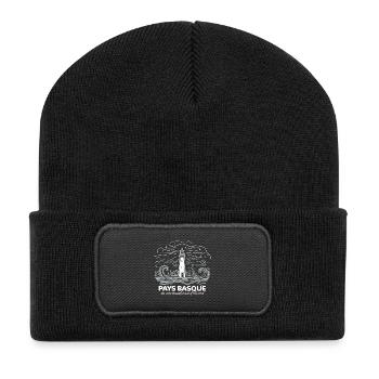 Basque Country Pride Bayonne Biarritz Beaches Ocean - Recycled Patch Beanie - black - Front