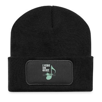 I Vibe on 60 Hz Electrician Humor - Recycled Patch Beanie - black - Front