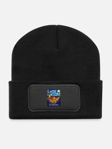 Leipzig - Recycelte Patch Beanie - Schwarz