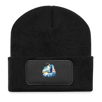Pinguine Pinguin - Recycelte Patch Beanie - Schwarz - Vorne