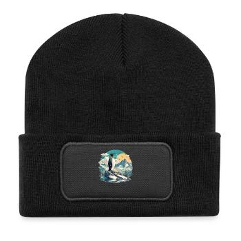 Pinguine Pinguin - Recycelte Patch Beanie - Schwarz - Vorne
