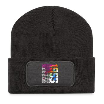 LIMITED EDITION 1955 71 JAHRE 71. GEBURTSTAG - Recycelte Patch Beanie - Dunkelgrau - Vorne