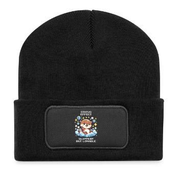 Status Effect: Slippery but Adorable | Otter - Recycled Patch Beanie - black - Front