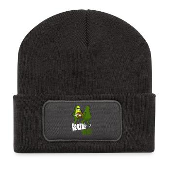 Avocado Umarmung - Recycelte Patch Beanie - Dunkelgrau - Vorne