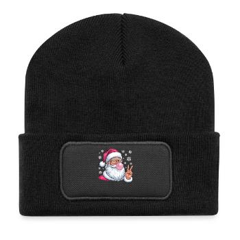 Weihnachtsmann Bubble Gum - Recycelte Patch Beanie - Schwarz - Vorne