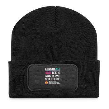 Error 404 Kinderkostüm nicht gefunden - Recycelte Patch Beanie - Schwarz - Vorne