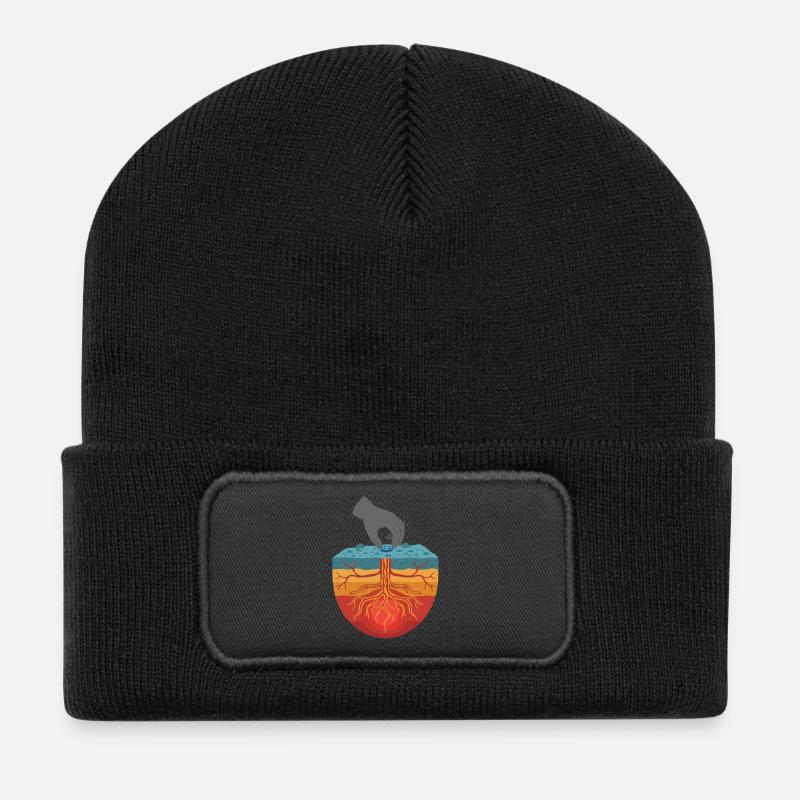 Geothermal Tech - Earth's Heat Seeker - Recycled Patch Beanie - black