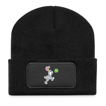 Bunny Volleyball Player Volleyball Sport - Recycled Patch Beanie - black - Front