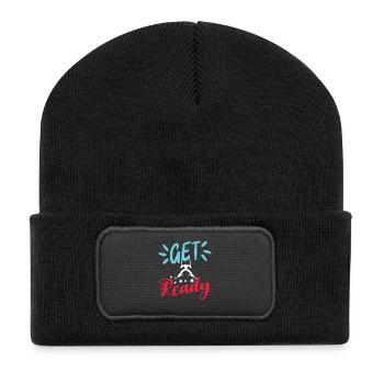 Prêt à skier - Beanie recyclé à patch - noir - Devant