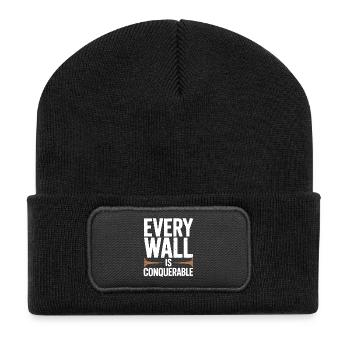 Escalade Escalade en montagne Mousqueton Bloc - Beanie recyclé à patch - noir - Devant