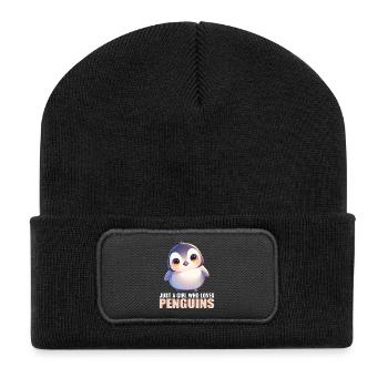 Pinguine Pinguin - Recycelte Patch Beanie - Schwarz - Vorne