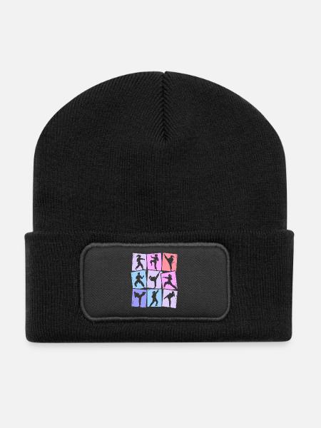Taekwondo Karaté Arts Martiaux Femmes Enfants Filles - Beanie recyclé à patch - noir